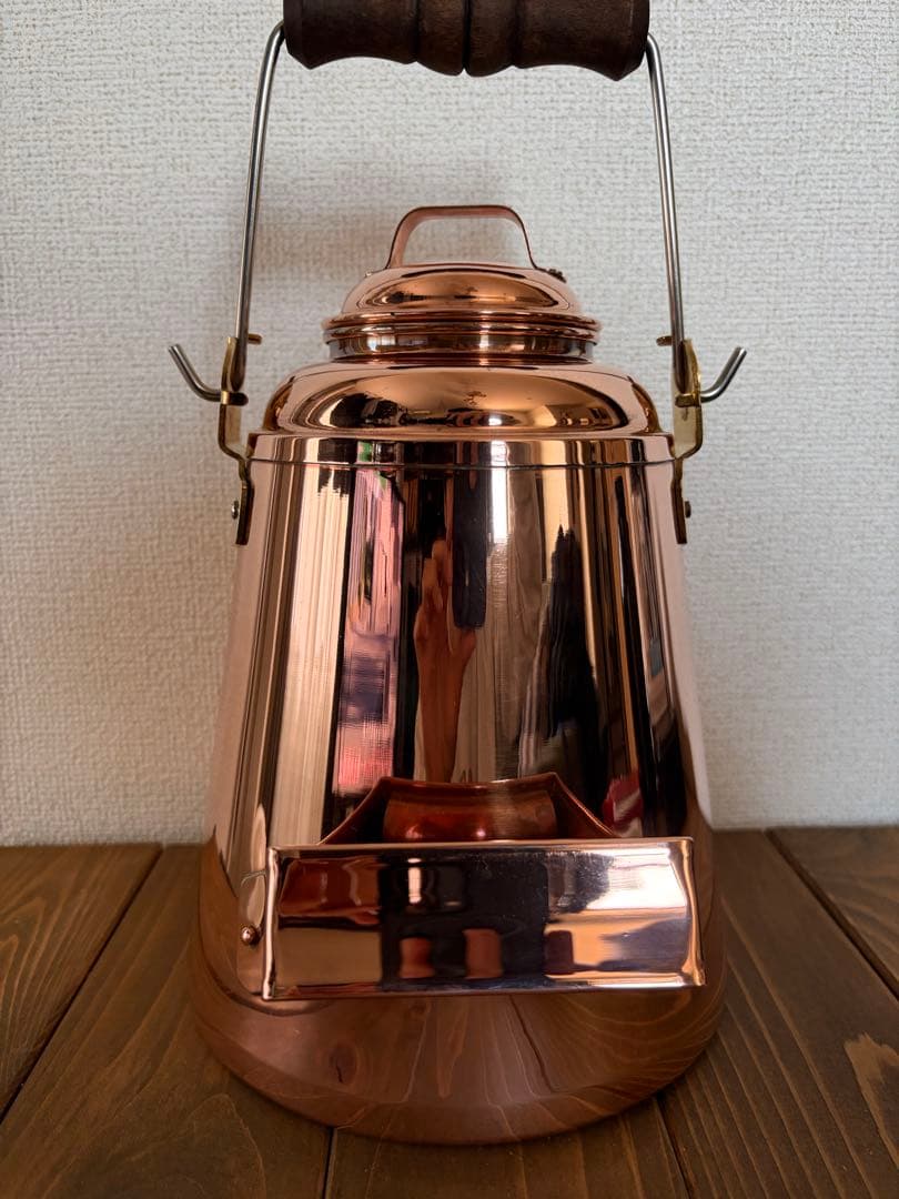 【新ロゴ／美品】ファイヤーサイド　グランマーコッパーケトル小　箱付き