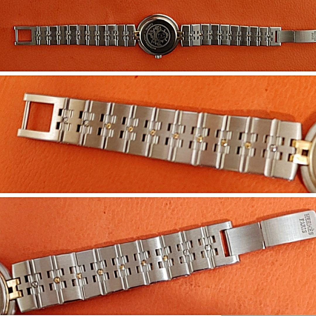 ぽんたろーエルメス時計プロフィー/新品電池新品仕上げ正常稼働品/レディース