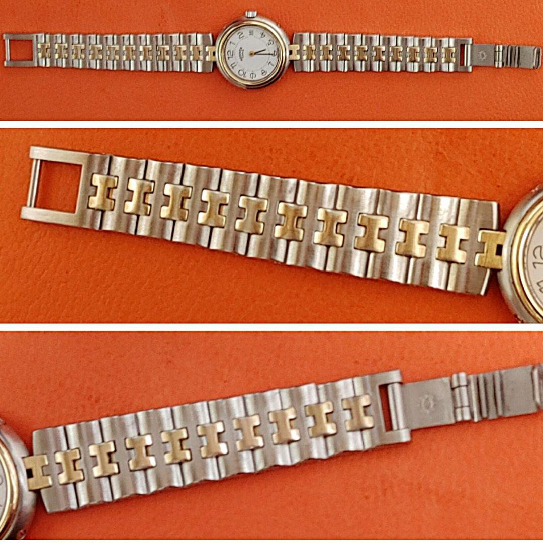 ぽんたろーエルメス時計プロフィー/新品電池新品仕上げ正常稼働品/レディース