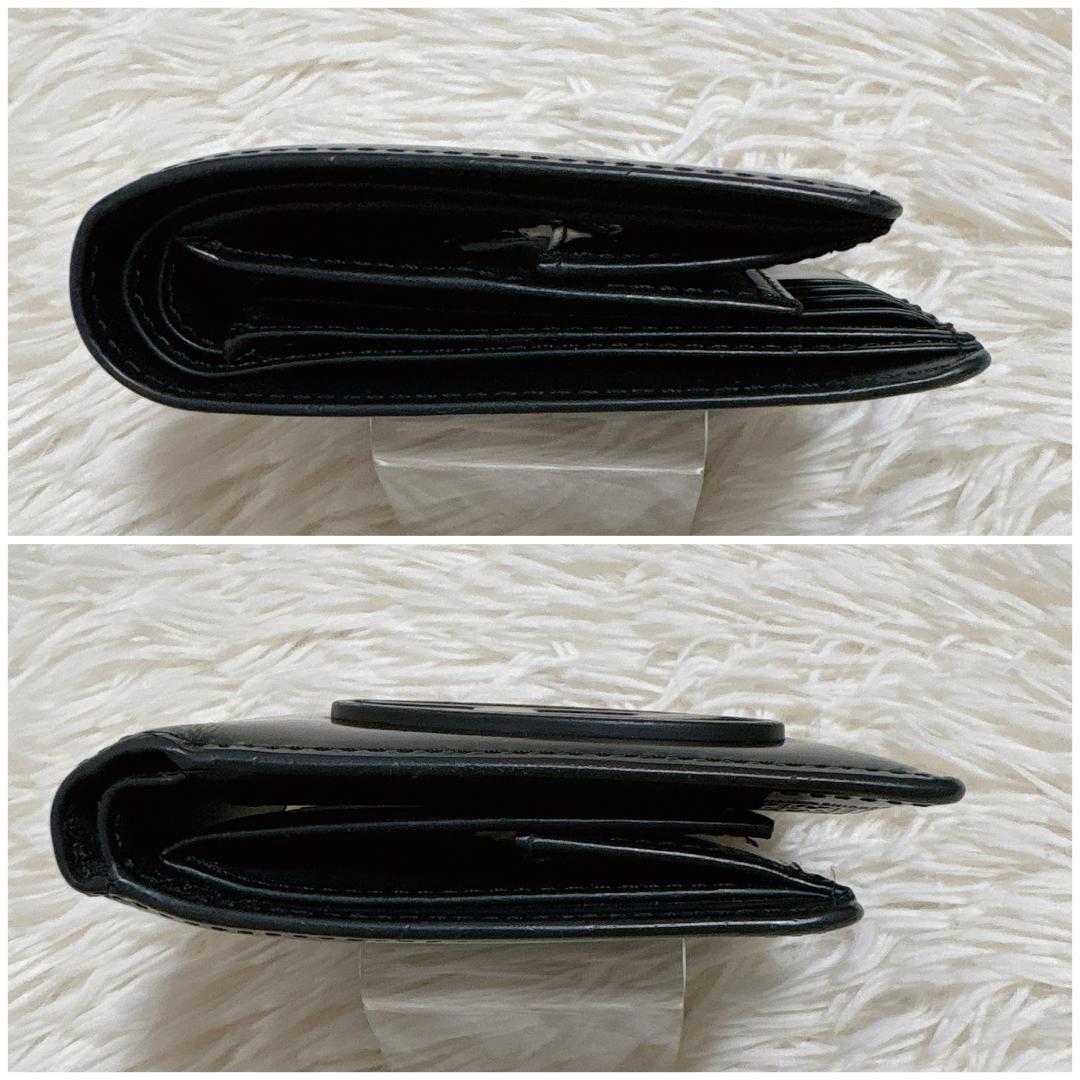 ディーゼル 二つ折り財布 オーバルD Dロゴ 現行 ブラック レザー