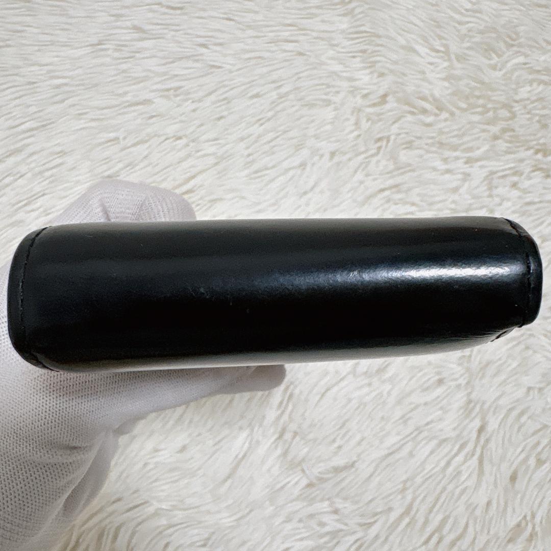 ディーゼル 二つ折り財布 オーバルD Dロゴ 現行 ブラック レザー