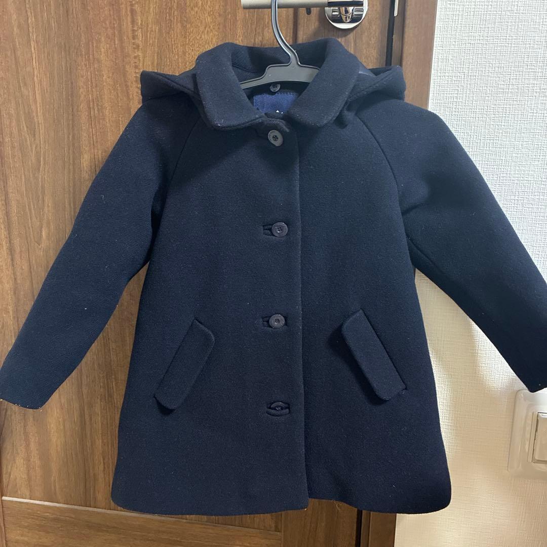 Jacadi ネイビー ウールコート 4A 104センチ ジャカディ　双子