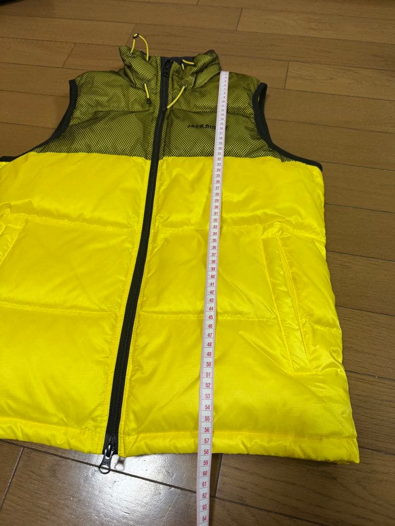 JACK BUNNY イエロー ノースリーブダウンベスト　レディース　サイズXS