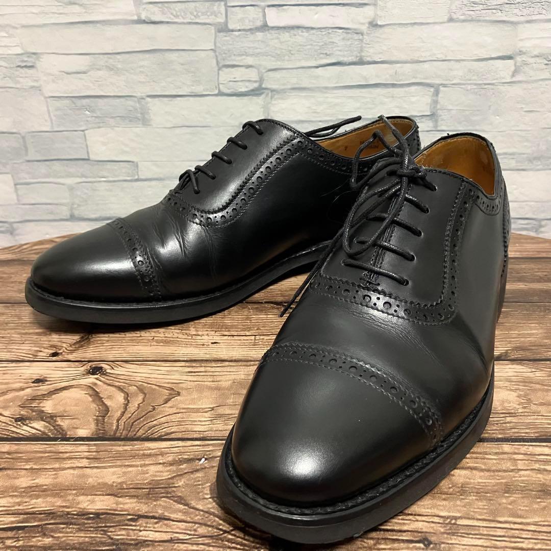 【25.5cm】Berwick 本革 ストレートチップ 内羽根シューズ