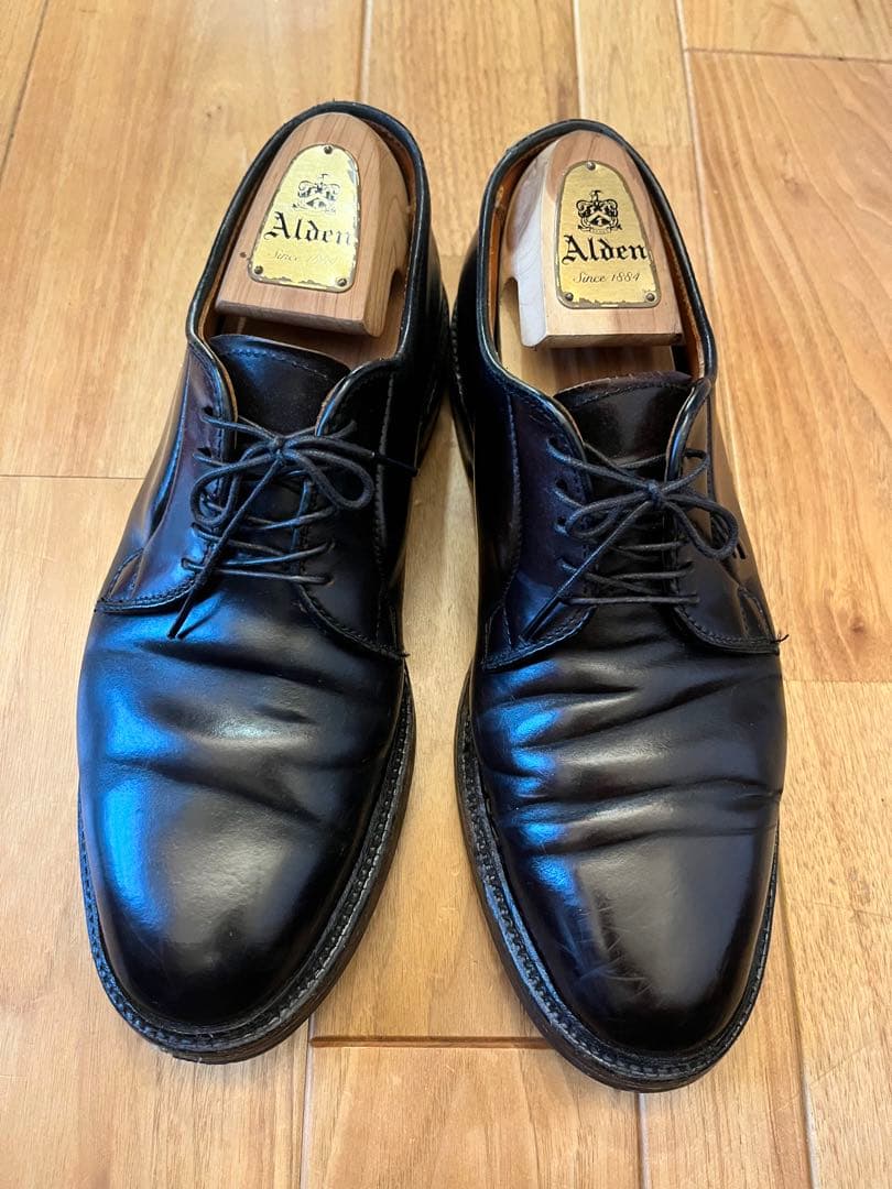 Alden 黒 UA別注9901 プレーントゥ　シューツリー付き