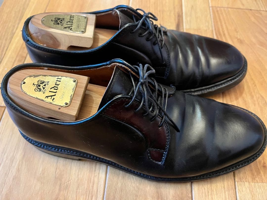 Alden 黒 UA別注9901 プレーントゥ　シューツリー付き