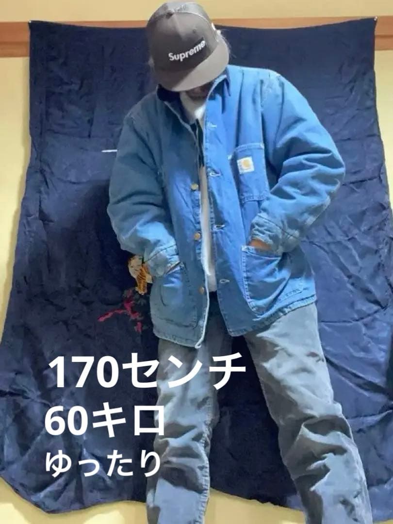 カーハート 激レア デニム生地 星タグ made in USA チョアコート