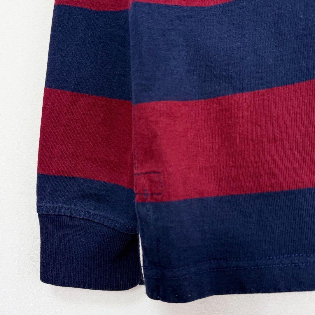 POLO Ralph Lauren ボーダーフード付 ラガーシャツ S87b