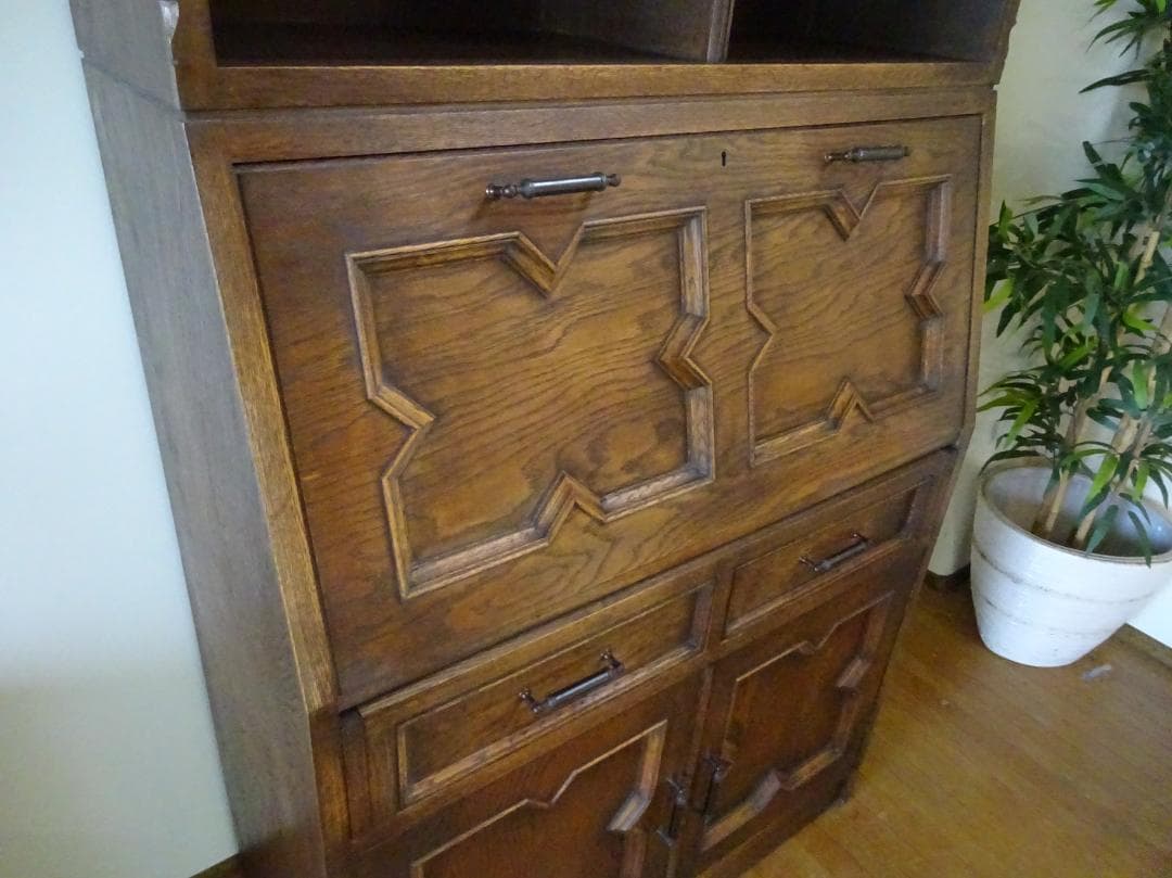 神戸洋家具　永田良介商店　上収納棚付き　ライティングビューロー