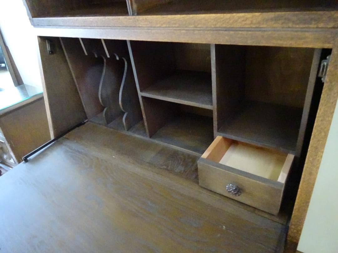 神戸洋家具　永田良介商店　上収納棚付き　ライティングビューロー