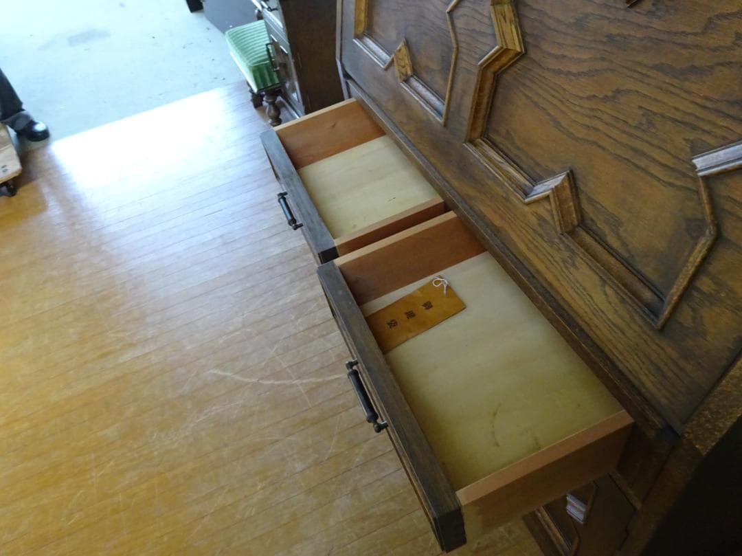 神戸洋家具　永田良介商店　上収納棚付き　ライティングビューロー