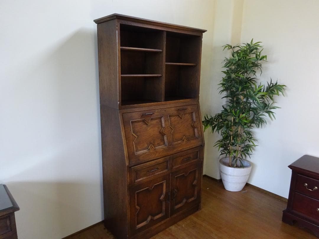 神戸洋家具　永田良介商店　上収納棚付き　ライティングビューロー