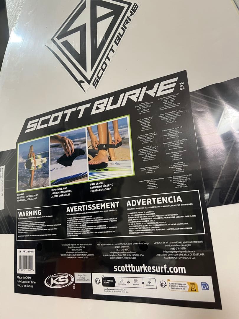 SCOTT BURKE コストコ　サーフボード　SUSHI 25年モデル