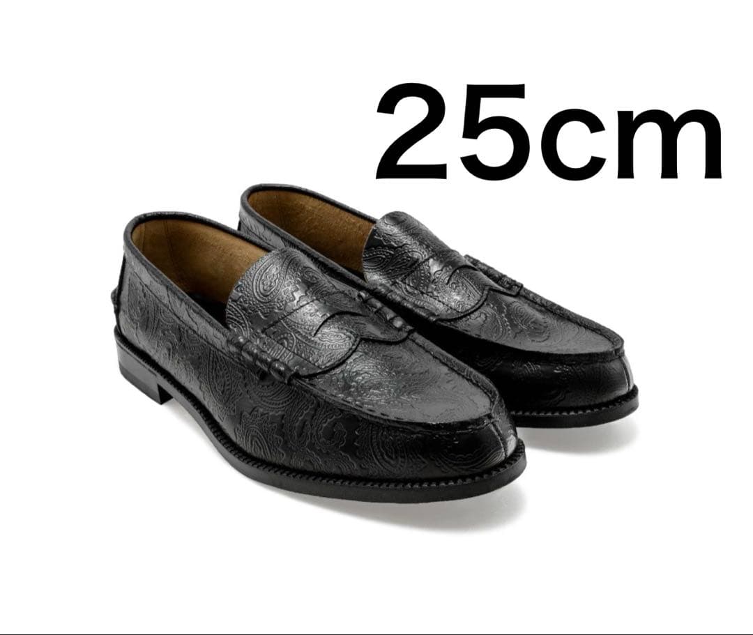 ブラックレザー ローファー 25cm