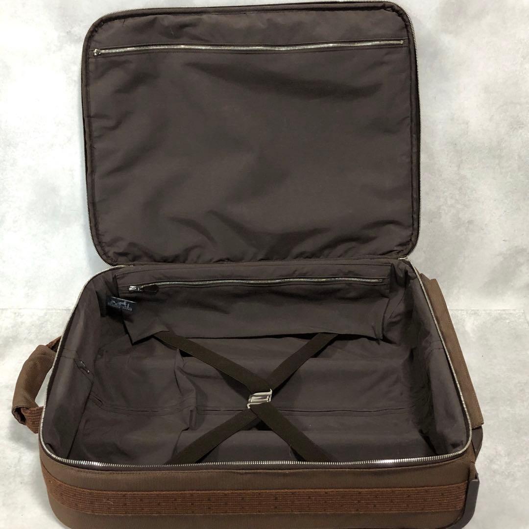 美品✨エルメス エールライン キャリーバッグ キャンバス 2輪 ブラウン 希少