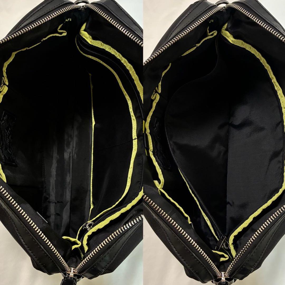 【極美品】ディーゼル ファブリック 2way ビジネスバッグ パネルロゴ A4可