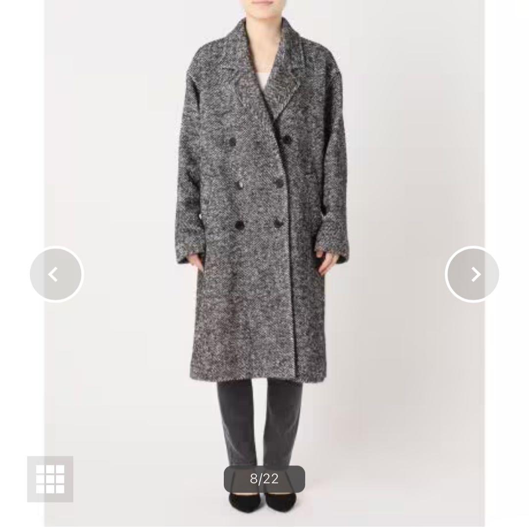 ジャーナルスタンダードレリューム BIGヘリンボーンWフロントチェスターコート