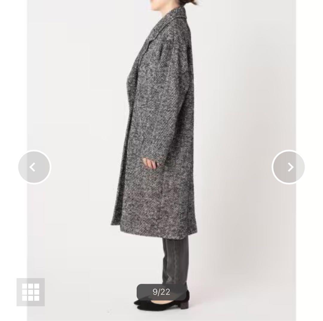 ジャーナルスタンダードレリューム BIGヘリンボーンWフロントチェスターコート