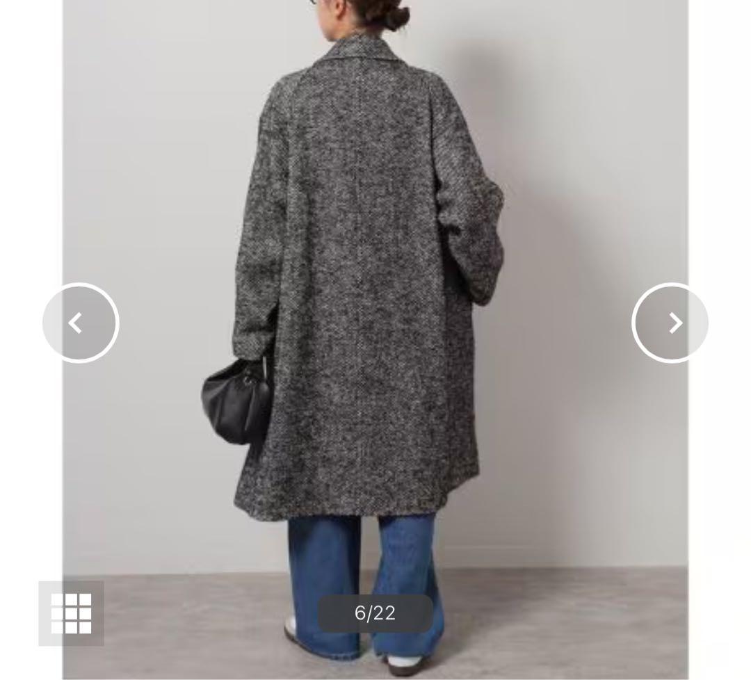 ジャーナルスタンダードレリューム BIGヘリンボーンWフロントチェスターコート