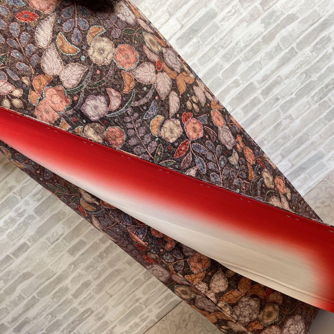 小紋　フルセット　辻ヶ花　ブラウン系　着物　L5