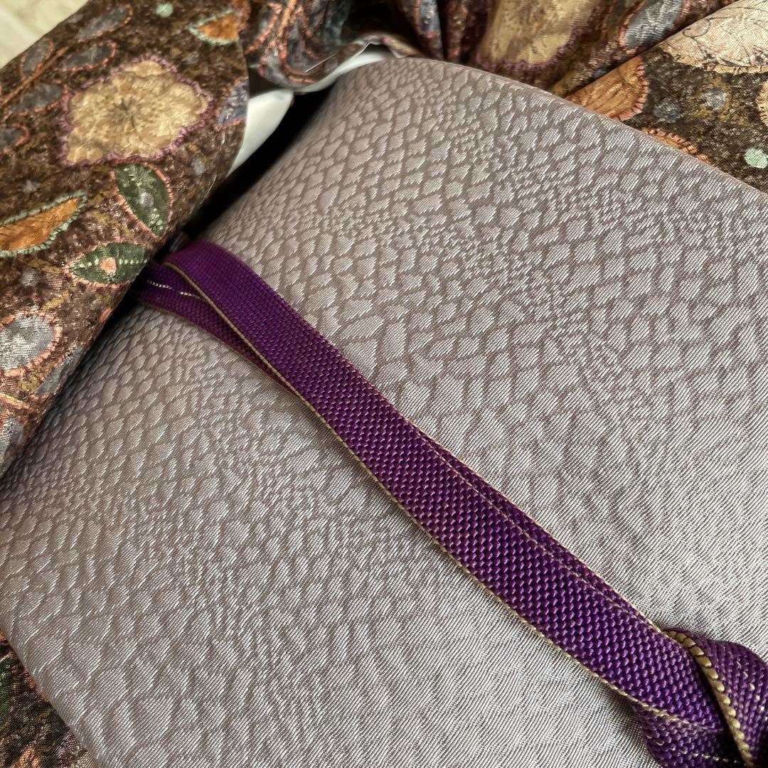 小紋　フルセット　辻ヶ花　ブラウン系　着物　L5