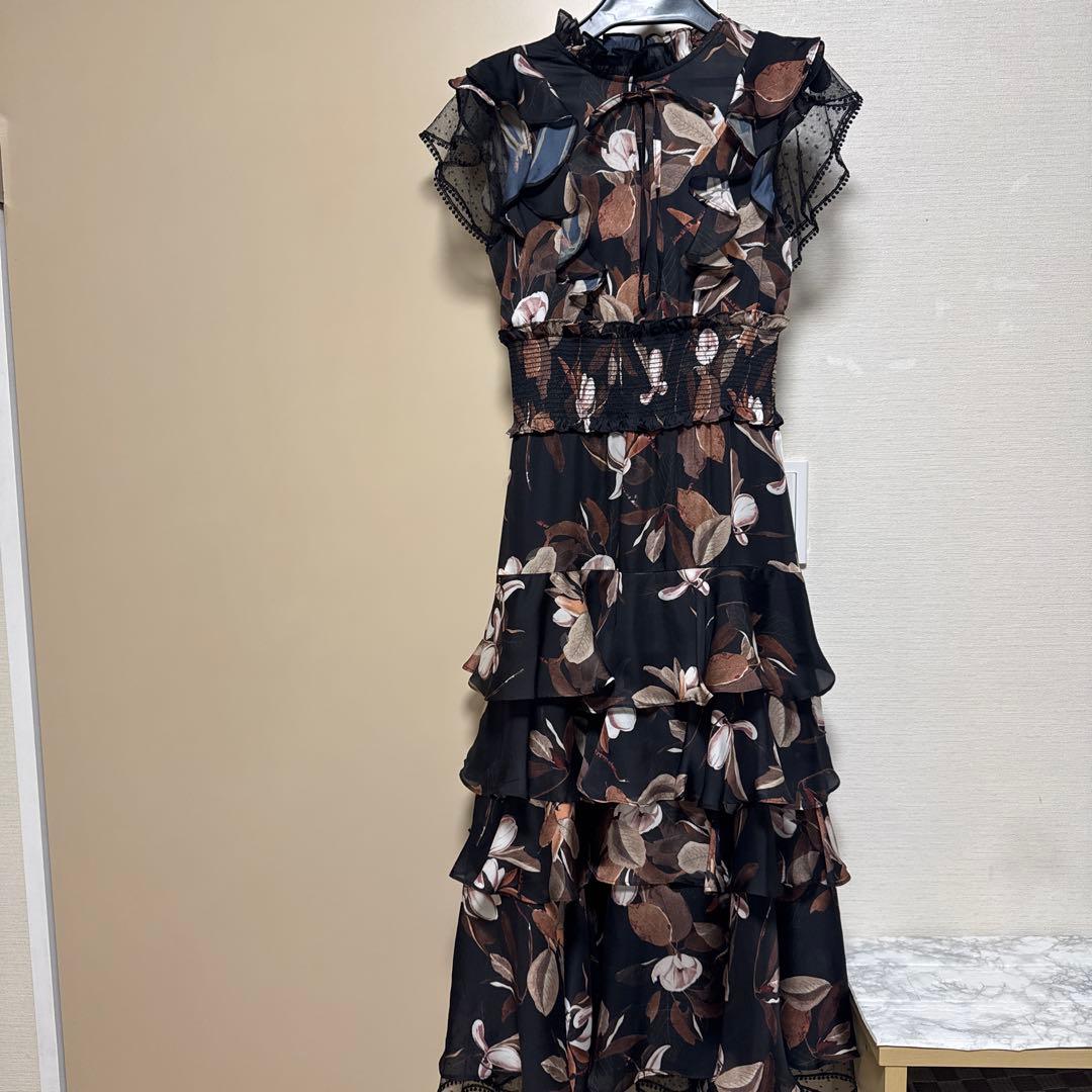 ERUKEI フラワープリント フリルドレス最終値下げ