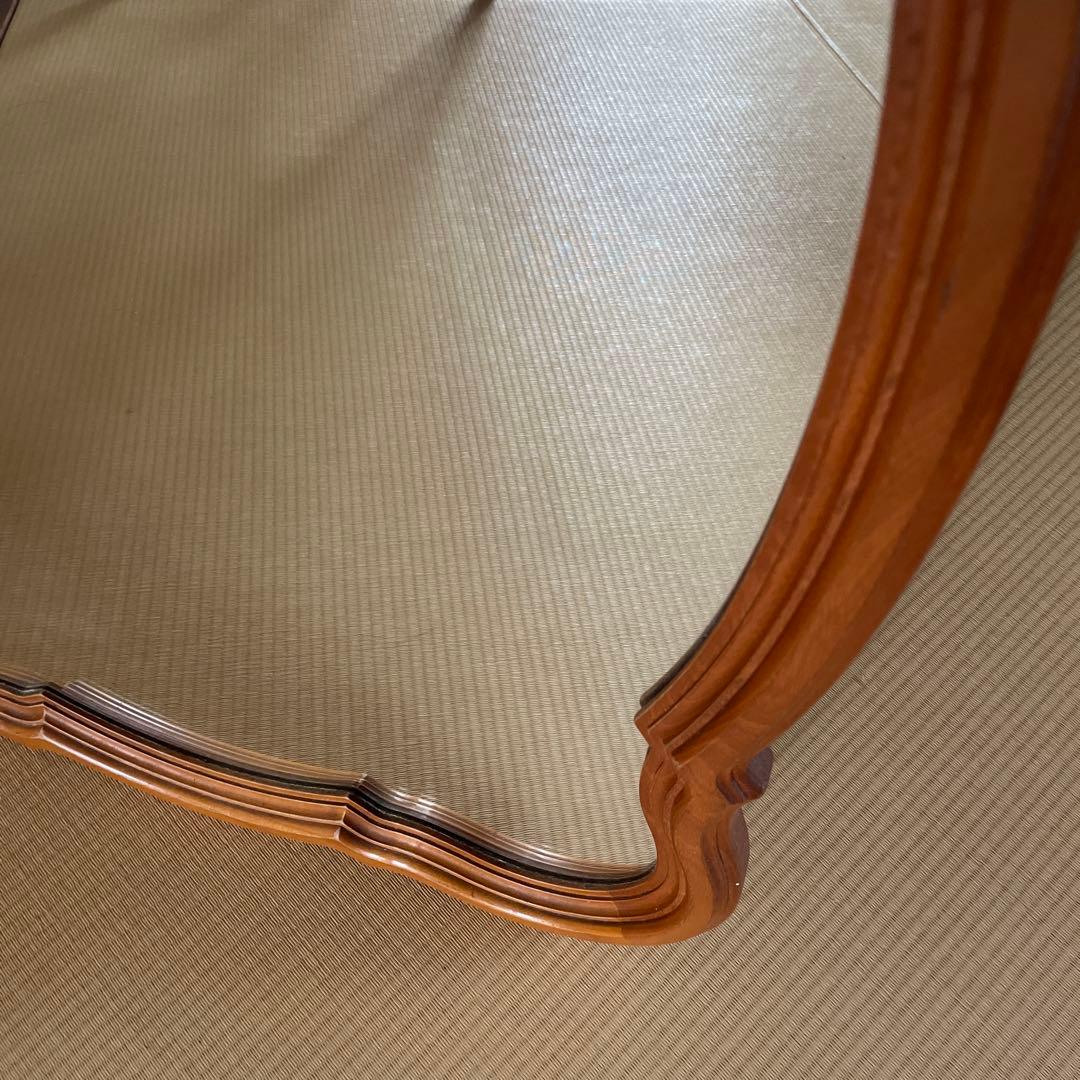 大塚家具　壁鏡　ナラ材　アンティーク