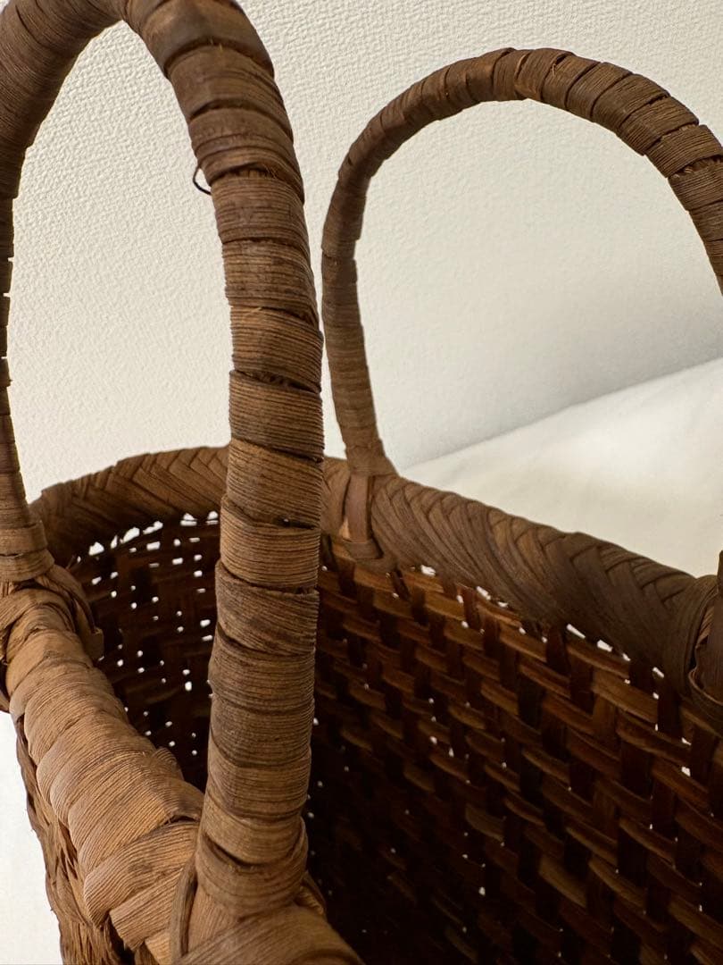 M*O様 特価❗️山葡萄 かごバッグ 未使用品 かご 籠 山ぶどう 職人 手編み