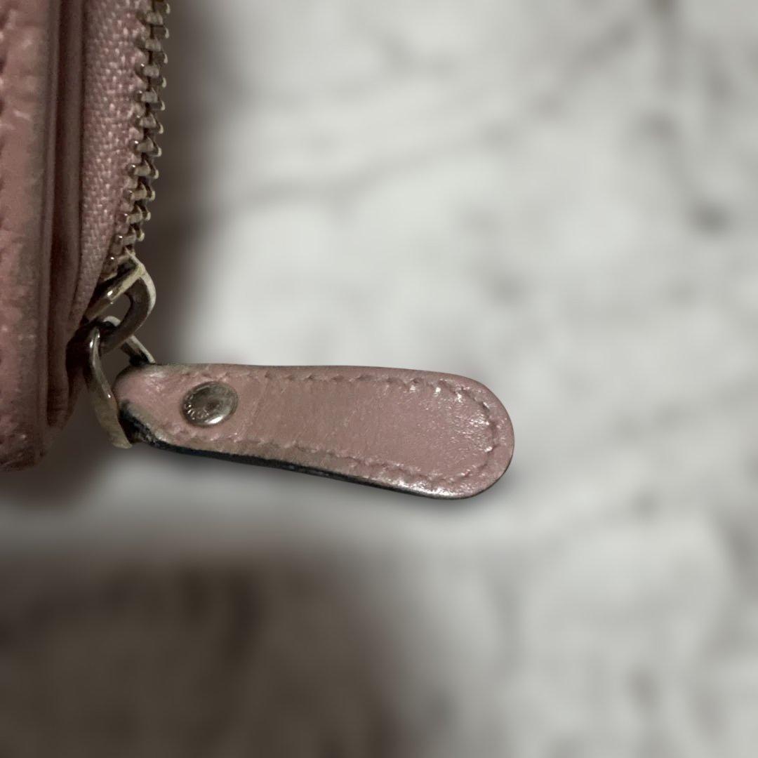 【送料込】GUCCI ピンク レザー 長財布 GGパターン レア