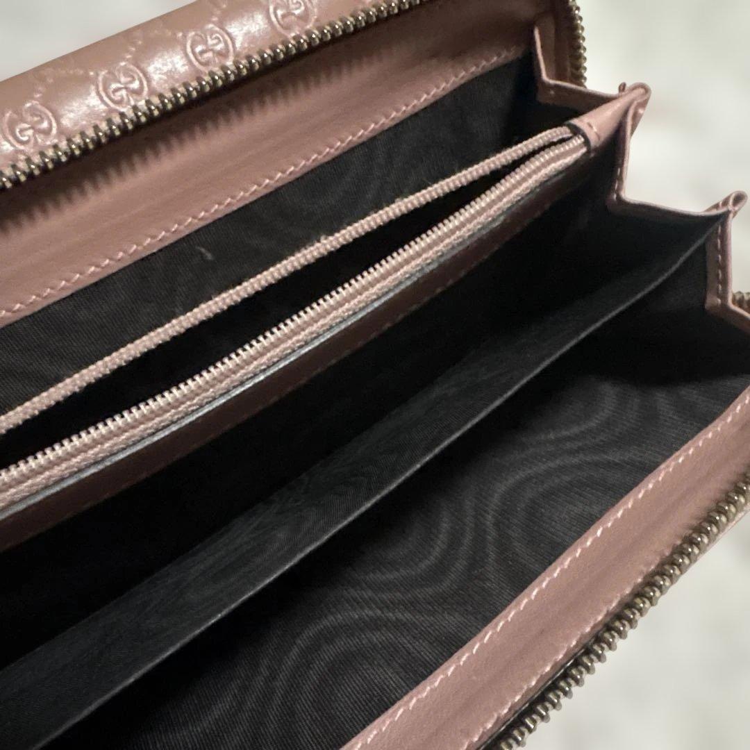 【送料込】GUCCI ピンク レザー 長財布 GGパターン レア