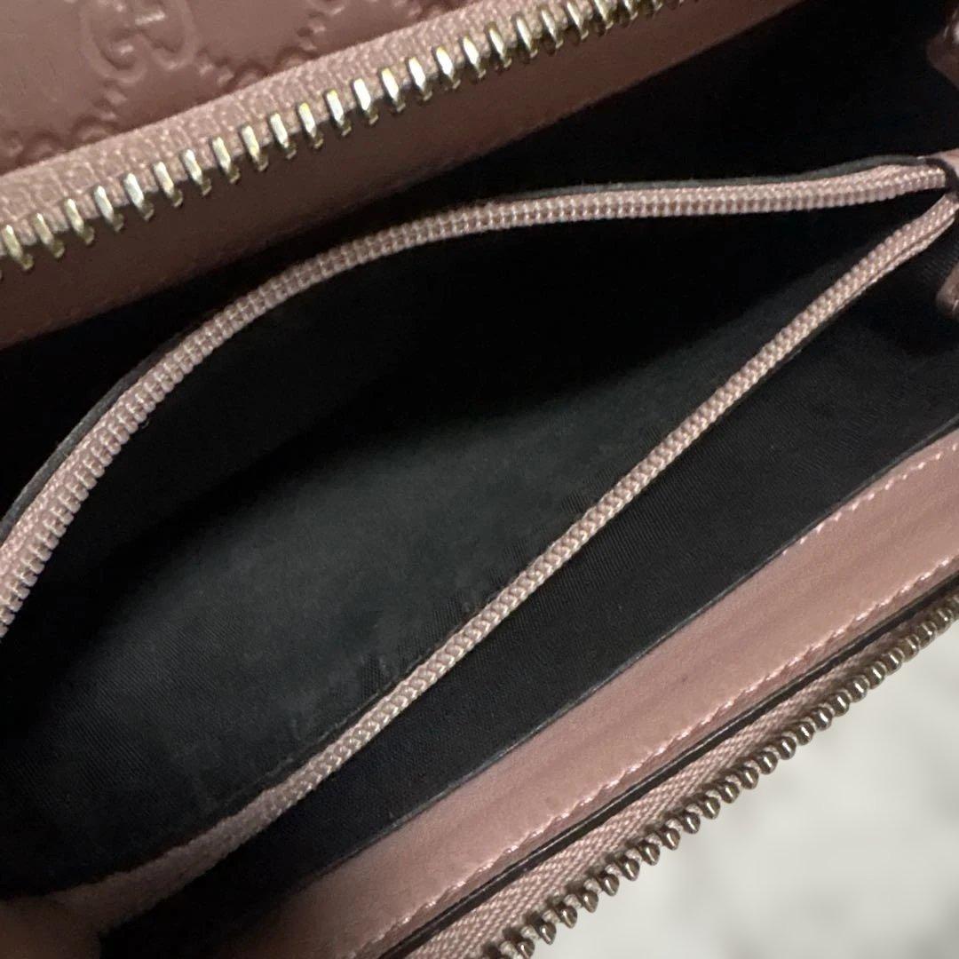 【送料込】GUCCI ピンク レザー 長財布 GGパターン レア