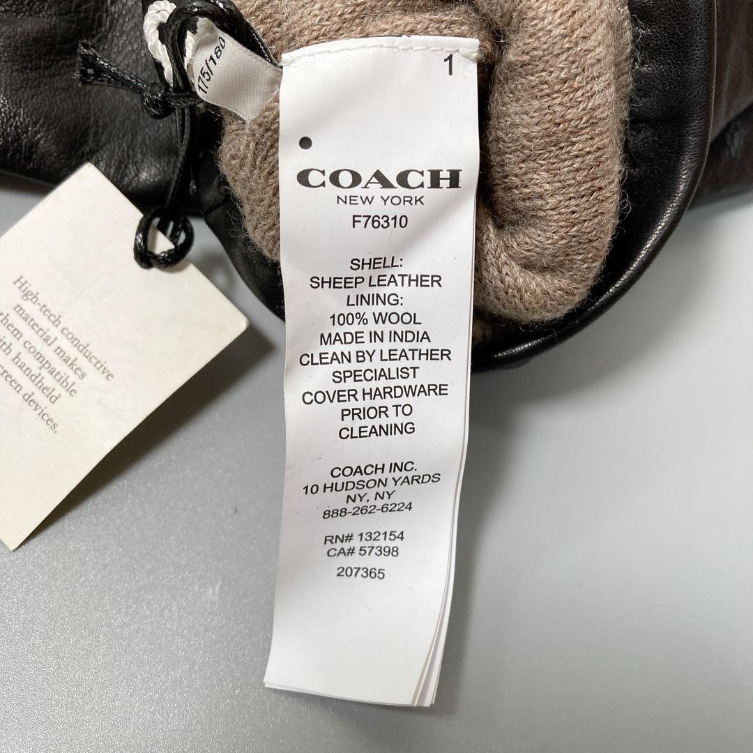 未使用タグ付き COACH コーチ レザーグローブ 手袋 7