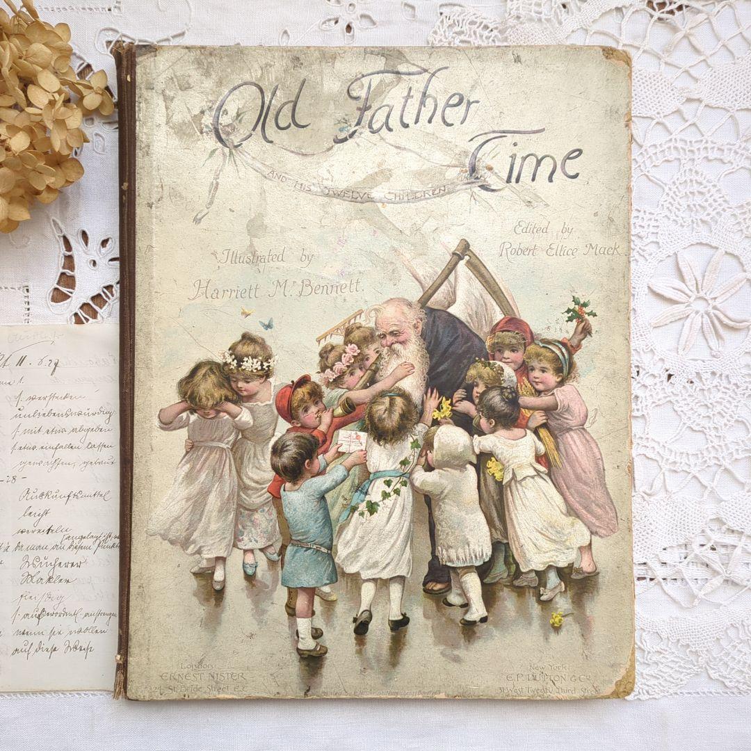 超稀少1890ハリエットベネット絵本 児童書 洋書 ヴィクトリアン アンティーク