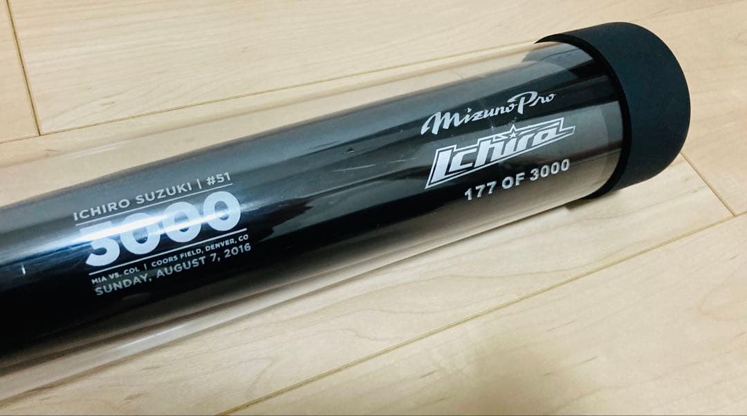 【限定品】イチロー2016年マーリンズ配布3000本安打記念バット限定品　殿堂