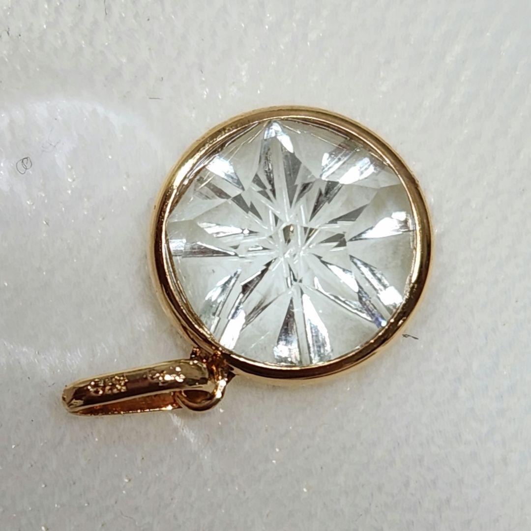 美品 甲州貴石切子 グリーンクォーツ ペンダント