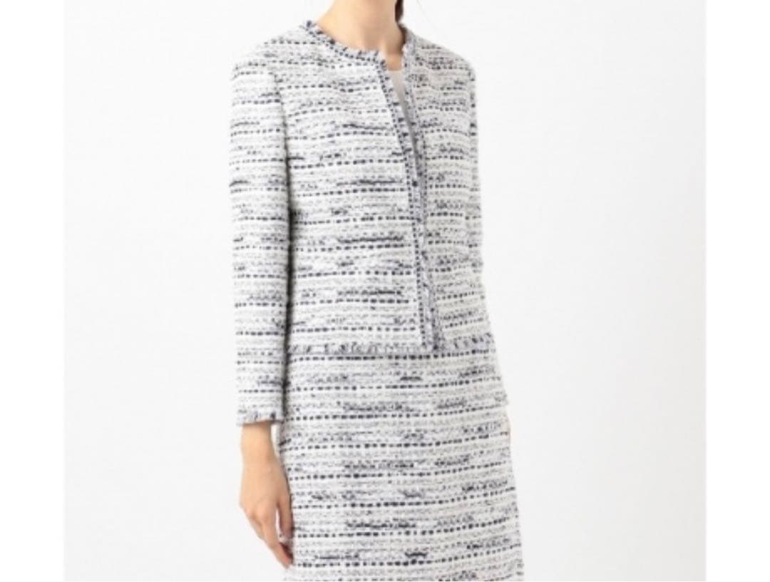 23区ノーカラージャケット　ツイードジャケット