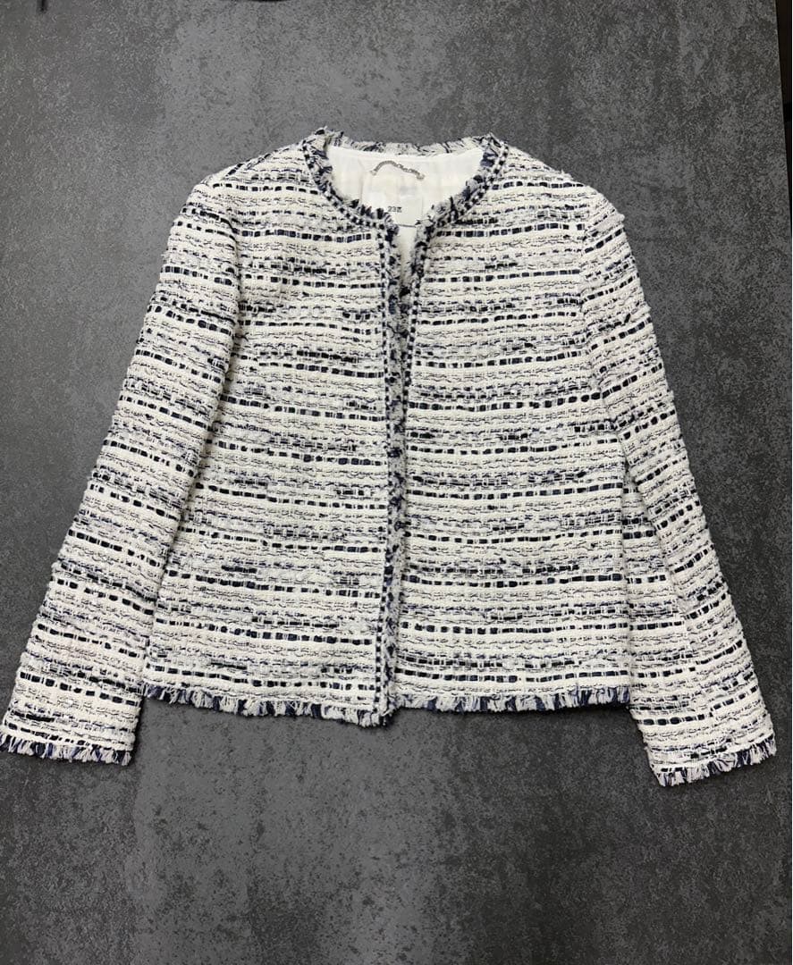 23区ノーカラージャケット　ツイードジャケット