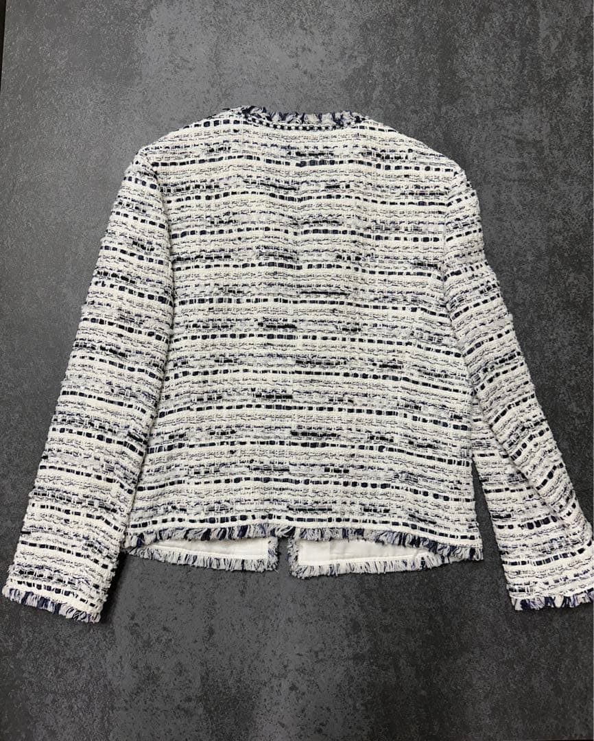 23区ノーカラージャケット　ツイードジャケット