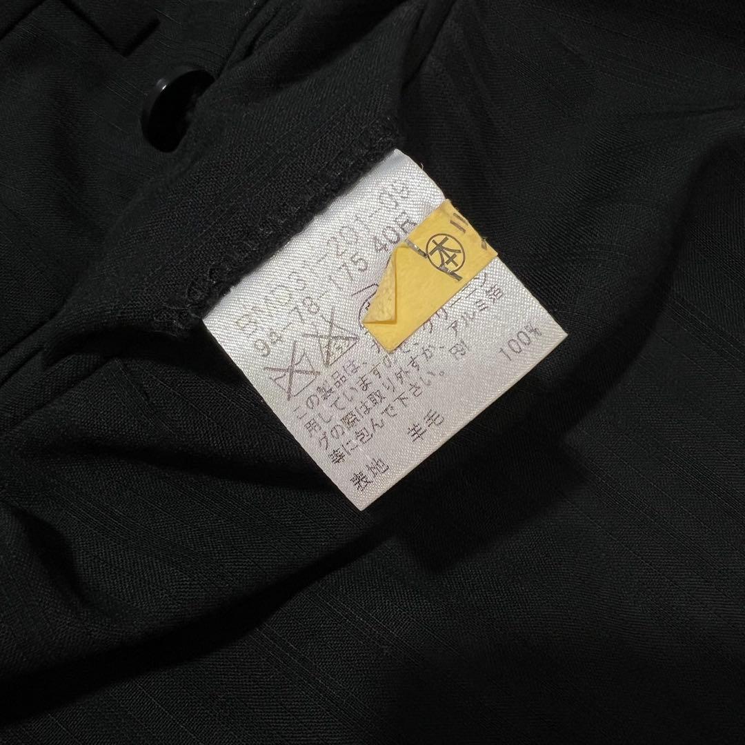 バーバリーブラックレーベル　3ピース　スーツ　セットアップ　ストライプ　黒　L