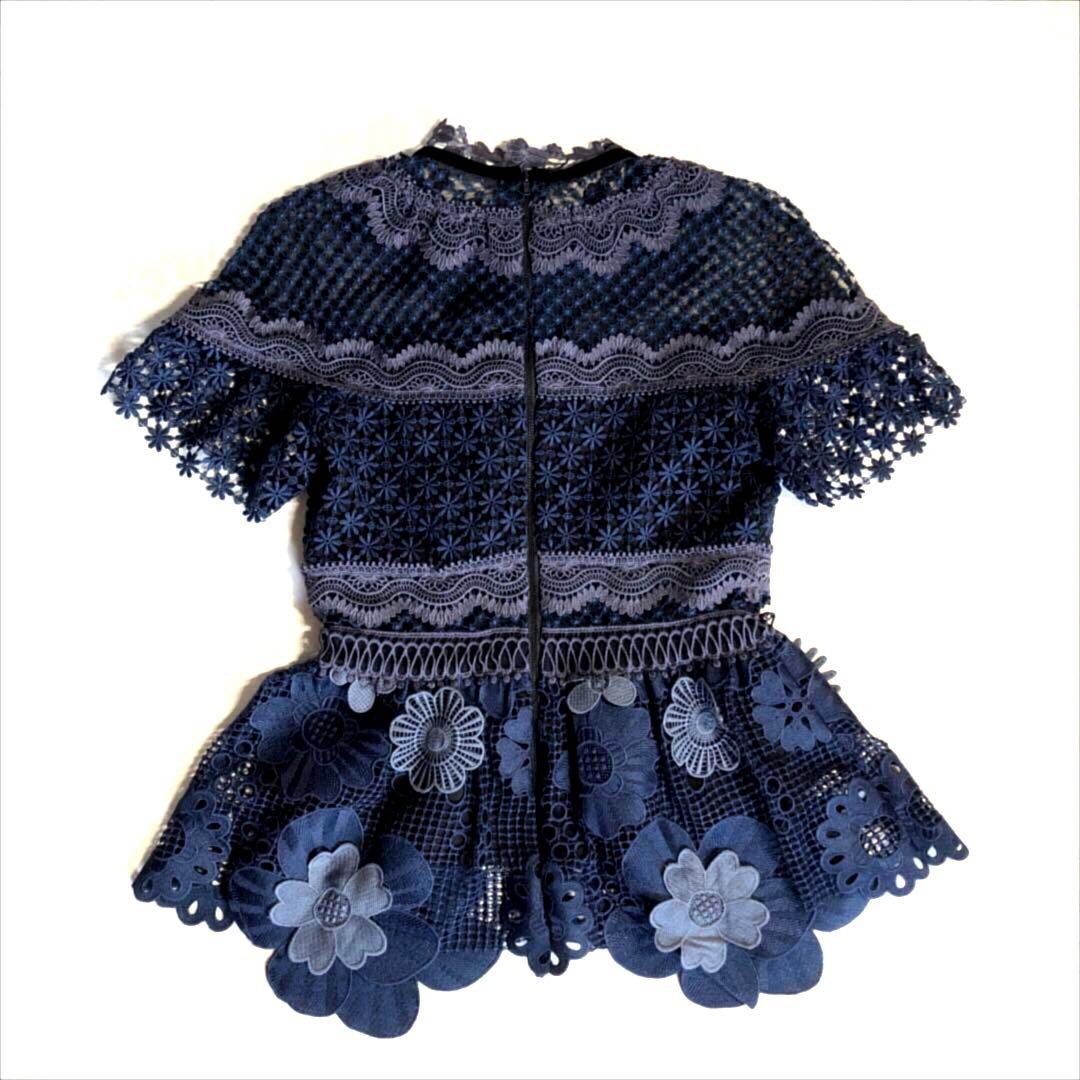 【selfーportrait】セルフポートレイト「花柄レーストップス」チュニック