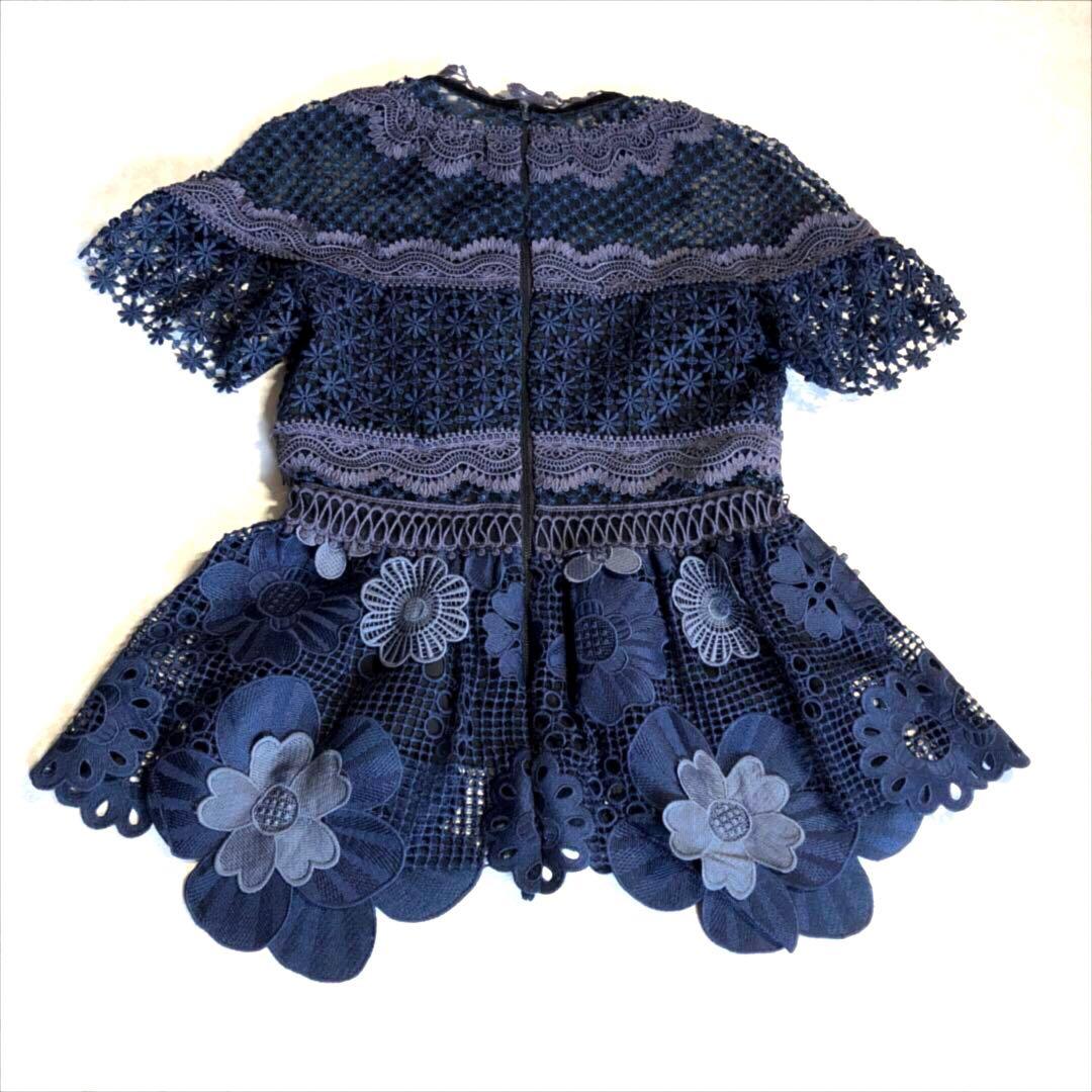 【selfーportrait】セルフポートレイト「花柄レーストップス」チュニック