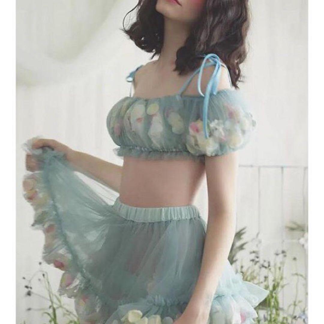 チュアンピサマイ チュールオフショルダー水着