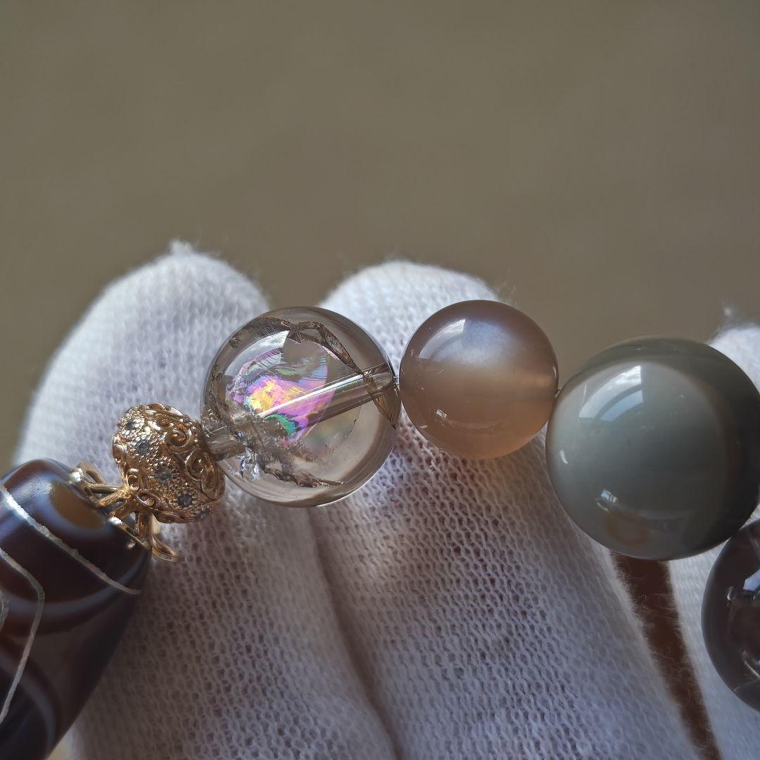 専用です♡銀線✩財神天珠、線天珠、レインボースモーキー、サンムーン、阿拉善瑪瑙