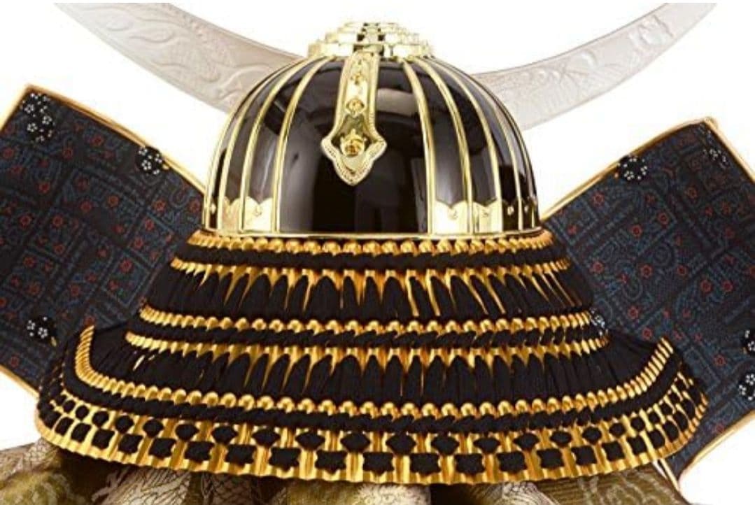 五月人形 伊達政宗 着用 兜収納飾り 兜飾り 平安義正作 本金箔焼箔仕上げ