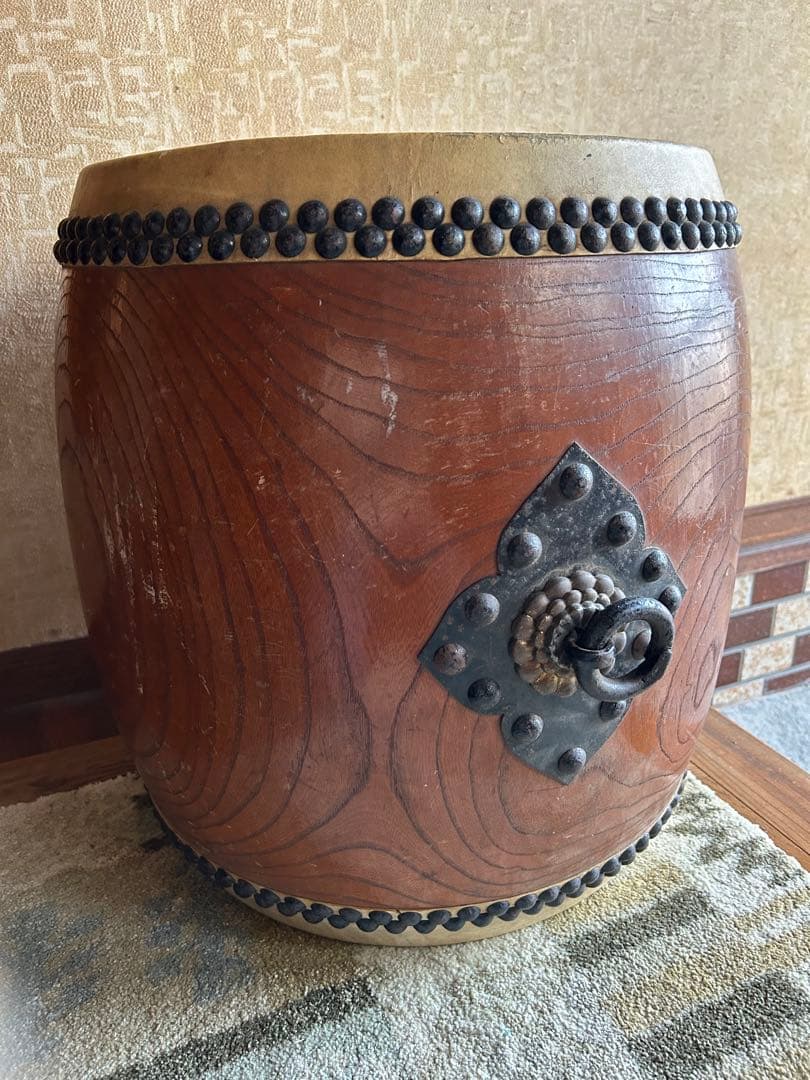 和太鼓　1尺4寸　バチ2本　胴長太鼓