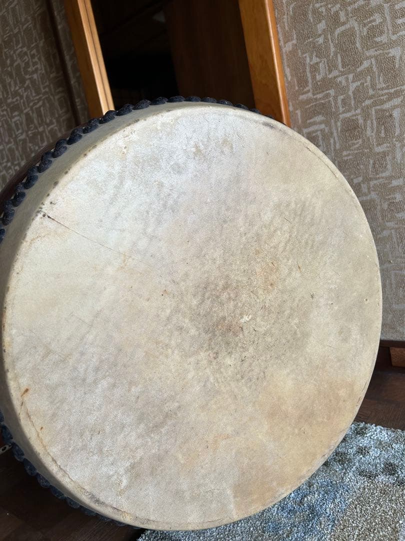 和太鼓　1尺4寸　バチ2本　胴長太鼓