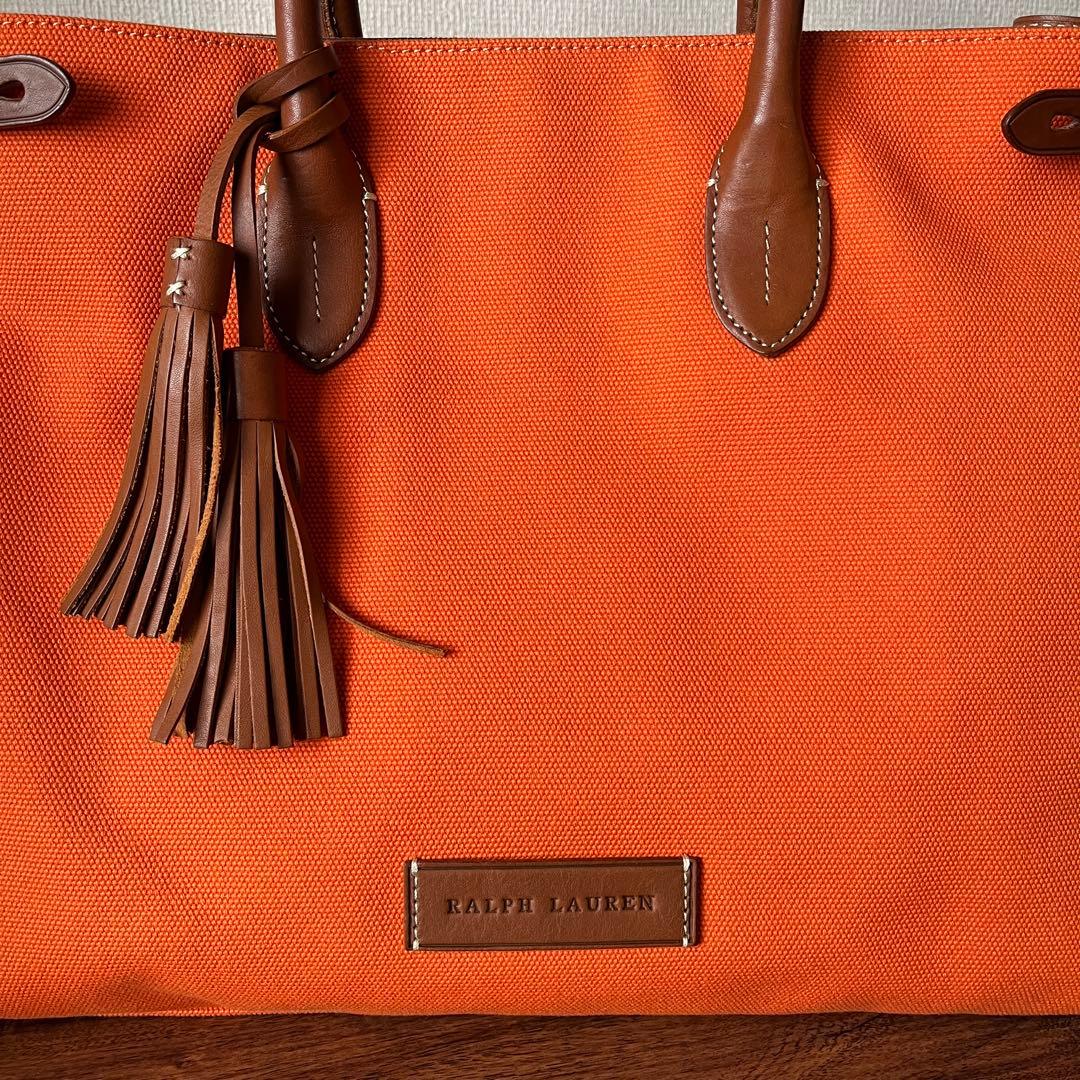 【未使用級！】RALPH LAUREN ラルフローレン キャンバス ハンドバッグ
