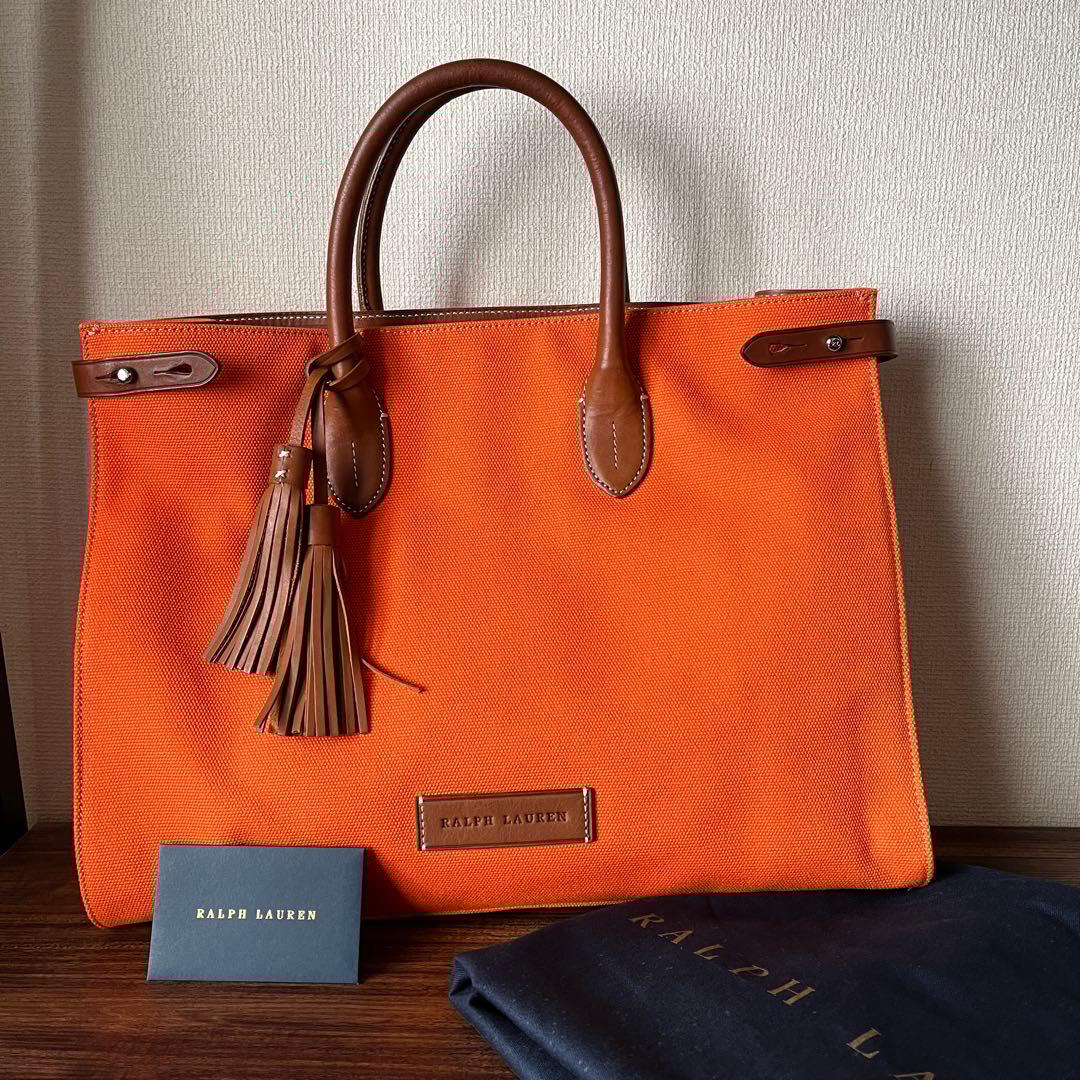 【未使用級！】RALPH LAUREN ラルフローレン キャンバス ハンドバッグ
