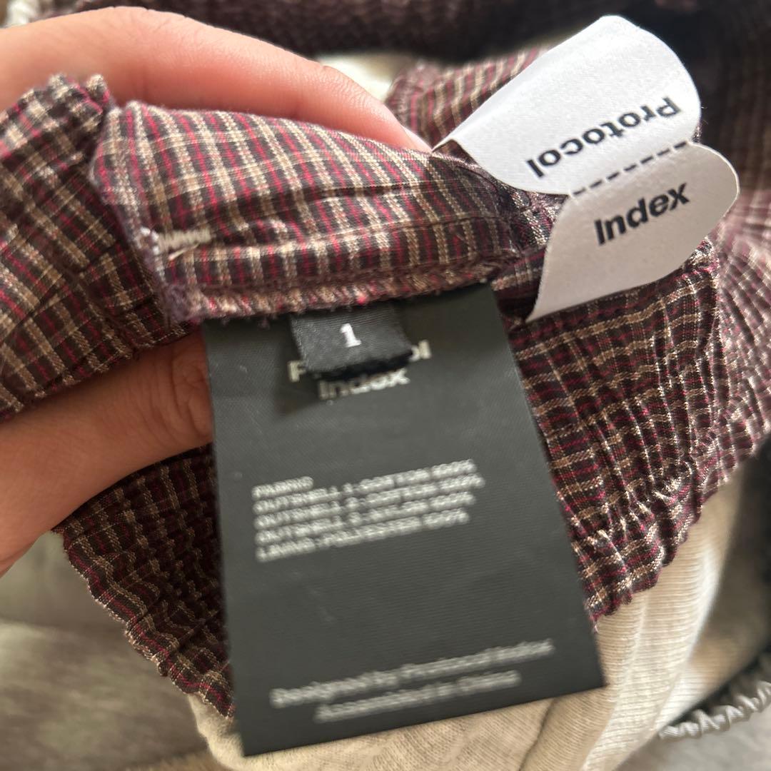 パンツ Protocol Index 3 LAYERED TRACK PANTS GRY