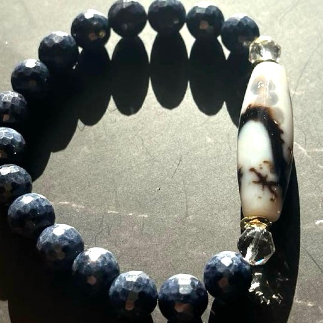売約済み【白皇帝龍神天珠五本爪】龍背宝珠 × サファイア ✨￼ 飛龍在天